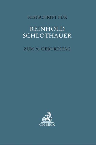 Produktbild: Festschrift f&uuml;r Reinhold Schlothauer zum 70. Geburtstag