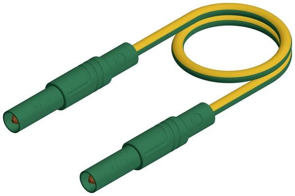 Hirschmann Test & Measurement MLS GG 200/2,5 ge/gn Sicherheits-Messleitung Lamellenstecker 4 mm Lamellenstecker 4 mm 2.00 m Gelb, Grün 1 St.