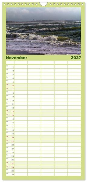 Produktbild: Familienplaner 2027 - Sehnsucht D&auml;nemark - Danmark mit 5 Spalten (Wandkalender, 21 x 45 cm) CALVENDO