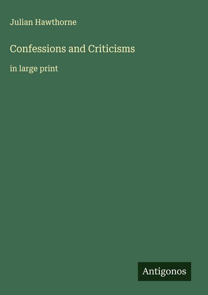 Produktbild: Confessions and Criticisms