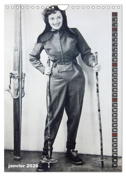 Produktbild: Deux mannequins des ann&eacute;es 1950 - Les jumelles Thea et Helga (Calendrier mural 2026 DIN A4 horizontal), CALVENDO calendrier mensuel