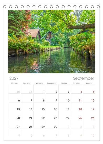 Produktbild: Tischplaner 2027 - Spreewald Natur und Kulturlandschaft (A5 Tischkalender zum Aufstellen) CALVENDO