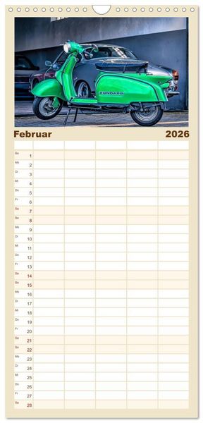Produktbild: Familienplaner 2026 - Z&uuml;ndapp-Tr&auml;ume mit 5 Spalten (Wandkalender, 21 x 45 cm) CALVENDO