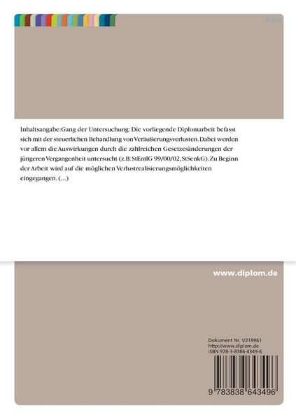 Produktbild: Prototypische Ver&auml;u&szlig;erungsverluste nach neuem Recht