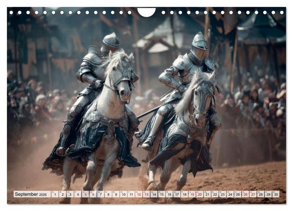 Produktbild: Ritter - Legenden aus Stahl und Ehre (Wandkalender 2026 DIN A4 quer), CALVENDO Monatskalender