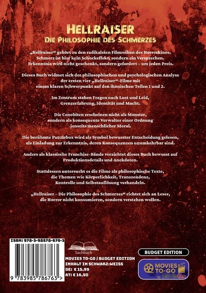 Produktbild: Hellraiser &ndash; Die Philosophie des Schmerzes (Budget Edition Movies To-Go by MovieCon)