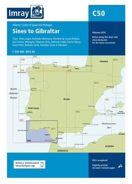 Produktbild: C50 Sines to Gibraltar, Imray Chart