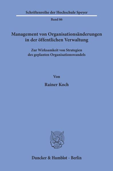 Produktbild: Management von Organisations&auml;nderungen in der &ouml;ffentlichen Verwaltung.