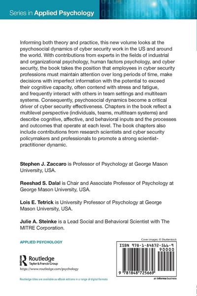 Produktbild: Psychosocial Dynamics of Cyber Security