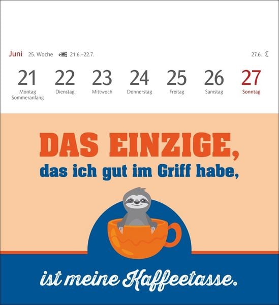 Produktbild: Der fette Vogel bricht den Ast Postkartenkalender 2027 - Wochenkalender - 53 Karten mit frechen Spr&uuml;chen