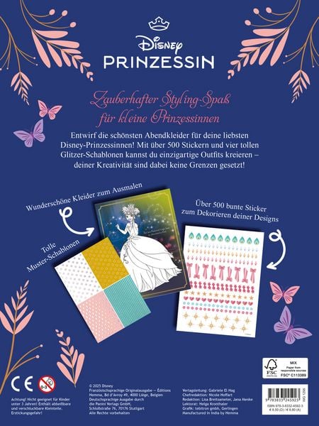 Produktbild: Disney Prinzessin: Style und designe zauberhafte Abendkleider