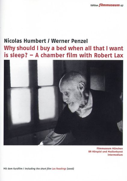 Produktbild: Why should I buy a bed when all that I want is sleep? - A chamber film with Robert Lax - Edition Filmmuseum