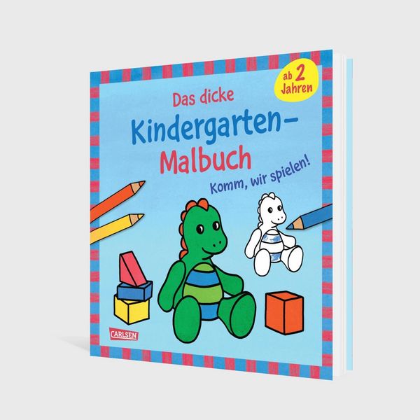 Produktbild: Ausmalbilder f&uuml;r Kita-Kinder: Das dicke Kindergarten-Malbuch: Komm, wir spielen!