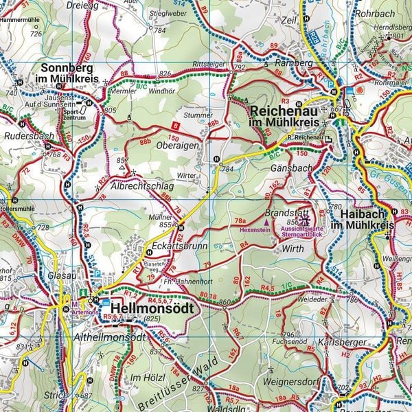 Produktbild: Freytag & berndt Wanderkarte WK 053 M&uuml;hlviertel, Freistadt - Bad Leonfelden - Bad Zell - Linz 1:50.000