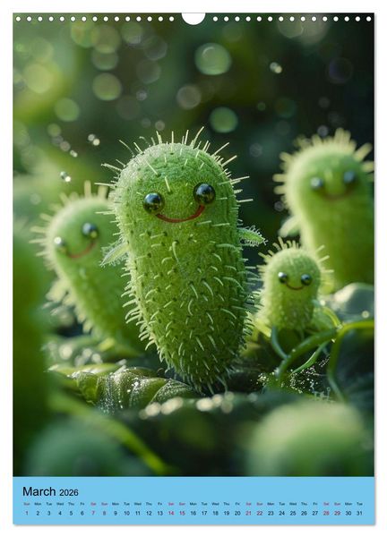 Produktbild: Microbial Cuteness (Wall Calendar 2026 DIN A3 portrait), CALVENDO 12 Month Wall Calendar