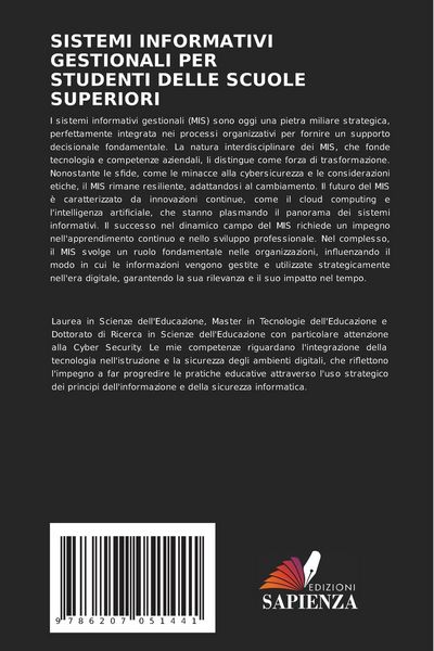 Produktbild: SISTEMI INFORMATIVI GESTIONALI PER STUDENTI DELLE SCUOLE SUPERIORI