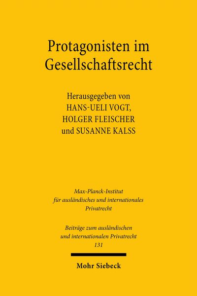 Produktbild: Protagonisten im Gesellschaftsrecht