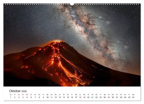 Produktbild: Vulkane 2026 (Wandkalender 2026 DIN A2 quer), CALVENDO Monatskalender