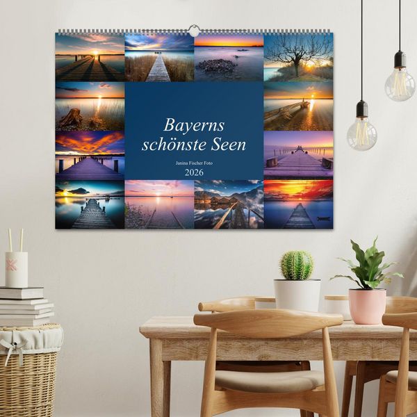 Produktbild: Sch&ouml;ne Seen in Bayern (Wandkalender 2026 DIN A2 quer), CALVENDO Monatskalender