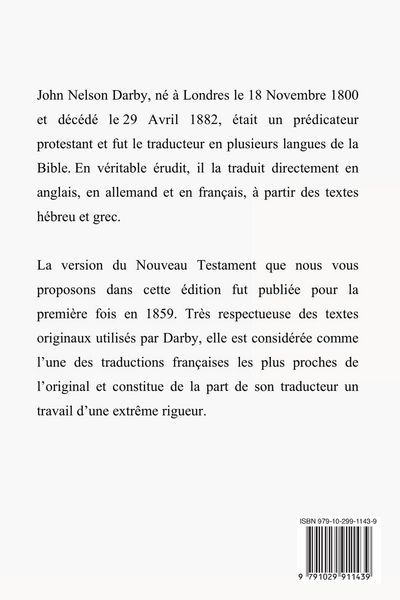 Produktbild: La Bible Nouveau Testament traduite par JN Darby