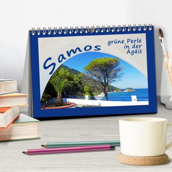 Produktbild: Samos - gr&uuml;ne Perle in der &Auml;g&auml;is (Tischkalender 2026 DIN A5 quer), CALVENDO Monatskalender