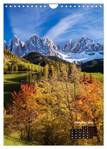 Produktbild: Dolomiten - Reise um die bleichen Berge zu entdecken (Wandkalender 2026 DIN A4 hoch), CALVENDO Monatskalender