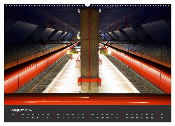 Produktbild: U-Bahn-Stationen des Westens (hochwertiger Premium Wandkalender 2026 DIN A2 quer), Kunstdruck in Hochglanz