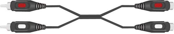 Produktbild: SpeaKa Professional SP-1300380 Cinch Audio Verl&auml;ngerungskabel [2x Cinch-Stecker - 2x Cinch-Buchse] 3.00 m Schwarz