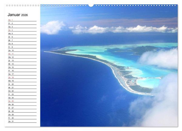 Produktbild: S&uuml;dsee-Inseln. Von Fidschi bis Bora Bora (Wandkalender 2026 DIN A2 quer), CALVENDO Monatskalender