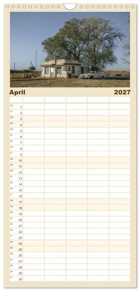 Produktbild: Familienplaner 2027 - Wo der Wind Wohnt, Amerikas Lost Places mit 5 Spalten (Wandkalender, 21 x 45 cm) CALVENDO