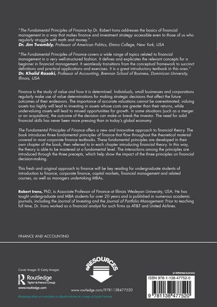 Produktbild: The Fundamental Principles of Finance