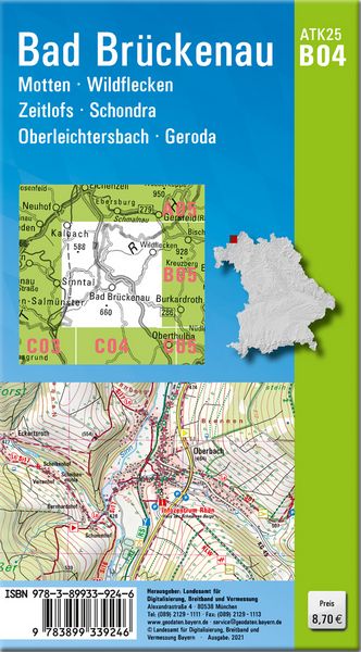 Produktbild: ATK25-B04 Bad Br&uuml;ckenau (Amtliche Topographische Karte 1:25000)