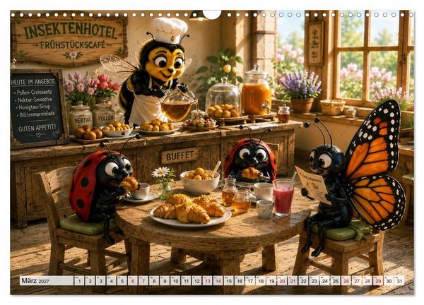 Produktbild: Das Hotel der kleinen Fl&uuml;gel (Wandkalender 2027 DIN A3 quer), CALVENDO Monatskalender
