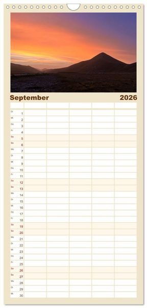 Produktbild: Familienplaner 2026 - Abruzzen - wild und romantisch mit 5 Spalten (Wandkalender, 21 x 45 cm) CALVENDO