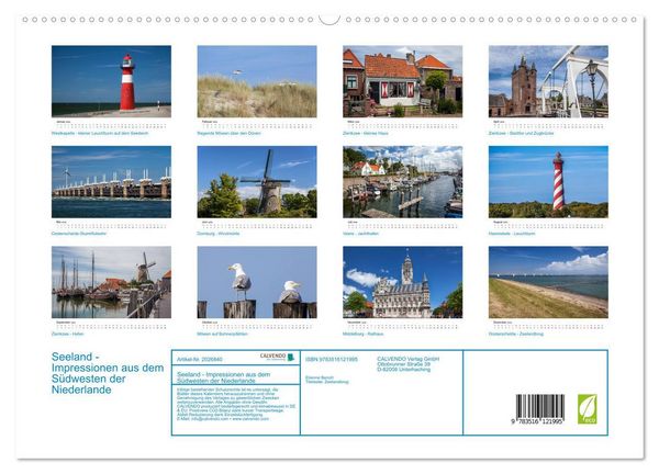 Produktbild: Seeland - Impressionen aus dem S&uuml;dwesten der Niederlande (hochwertiger Premium Wandkalender 2026 DIN A2 quer), Kunstdruck in Hochglanz