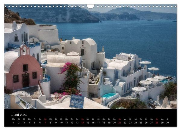 Produktbild: Zauberhaftes Santorin (Wandkalender 2026 DIN A3 quer), CALVENDO Monatskalender