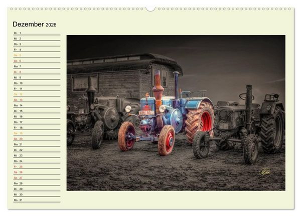 Produktbild: Traktoren - Oldtimer (hochwertiger Premium Wandkalender 2026 DIN A2 quer), Kunstdruck in Hochglanz