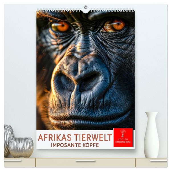 Produktbild: Afrikas Tierwelt - imposante K&ouml;pfe (hochwertiger Premium Wandkalender 2026 DIN A2 hoch), Kunstdruck in Hochglanz