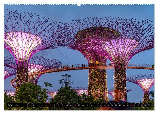 Produktbild: Asien - Singapur (hochwertiger Premium Wandkalender 2026 DIN A2 quer), Kunstdruck in Hochglanz