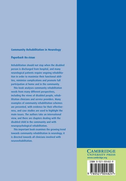 Produktbild: Community Rehabilitation in Neurology