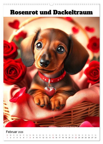 Produktbild: Hundewelpen zum Verlieben (Wandkalender 2026 DIN A2 hoch), CALVENDO Monatskalender