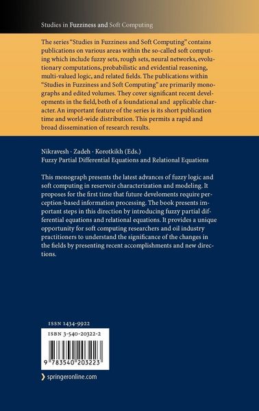 Produktbild: Fuzzy Partial Differential Equations and Relational Equations
