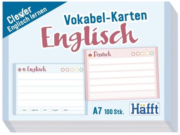 Produktbild: Vokabel-Karten Englisch 100 St&uuml;ck A7