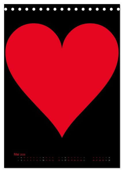 Produktbild: Foto- und Bastelkalender "LIEBE" in der Farbe Schwarz (Tischkalender 2026 DIN A5 hoch), CALVENDO Monatskalender