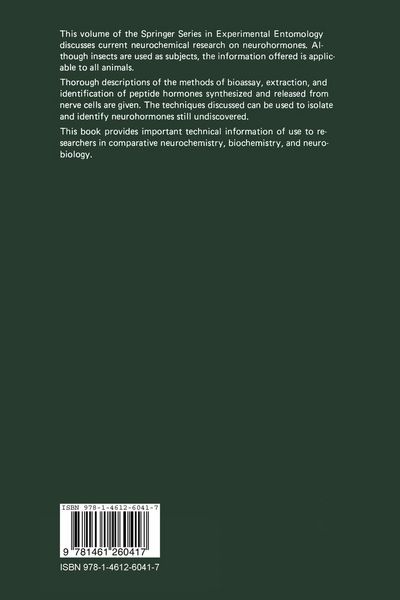 Produktbild: Neurohormonal Techniques in Insects