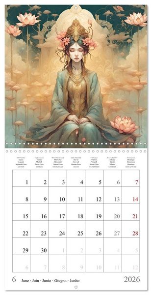 Produktbild: Beaut&eacute;s florales (Calendrier mural carr&eacute; 2026 30x30 cm) Calendrier double avec une page pour vos prises de notes