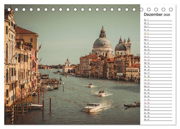 Produktbild: Traumstadt Venedig (Tischkalender 2026 DIN A5 quer), CALVENDO Monatskalender