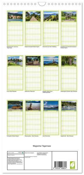 Produktbild: Familienplaner 2026 - Magischer Tegernsee mit 5 Spalten (Wandkalender, 21 x 45 cm) CALVENDO