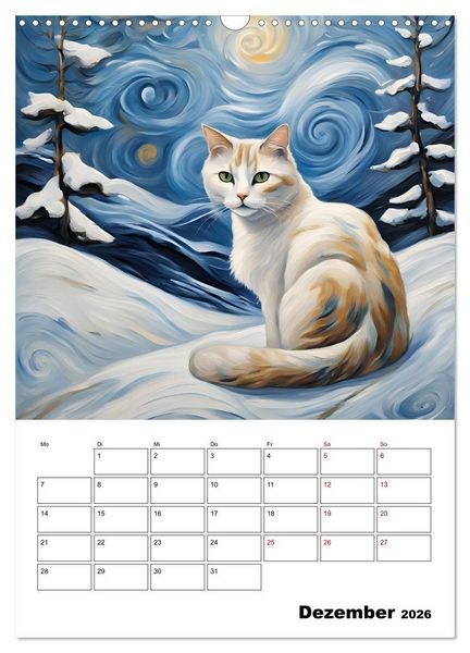 Produktbild: Katzenmagie (Wandkalender 2026 DIN A3 hoch), CALVENDO Monatskalender