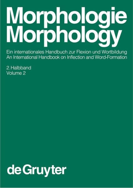 Produktbild: Morphologie / Morphology. 2. Halbband